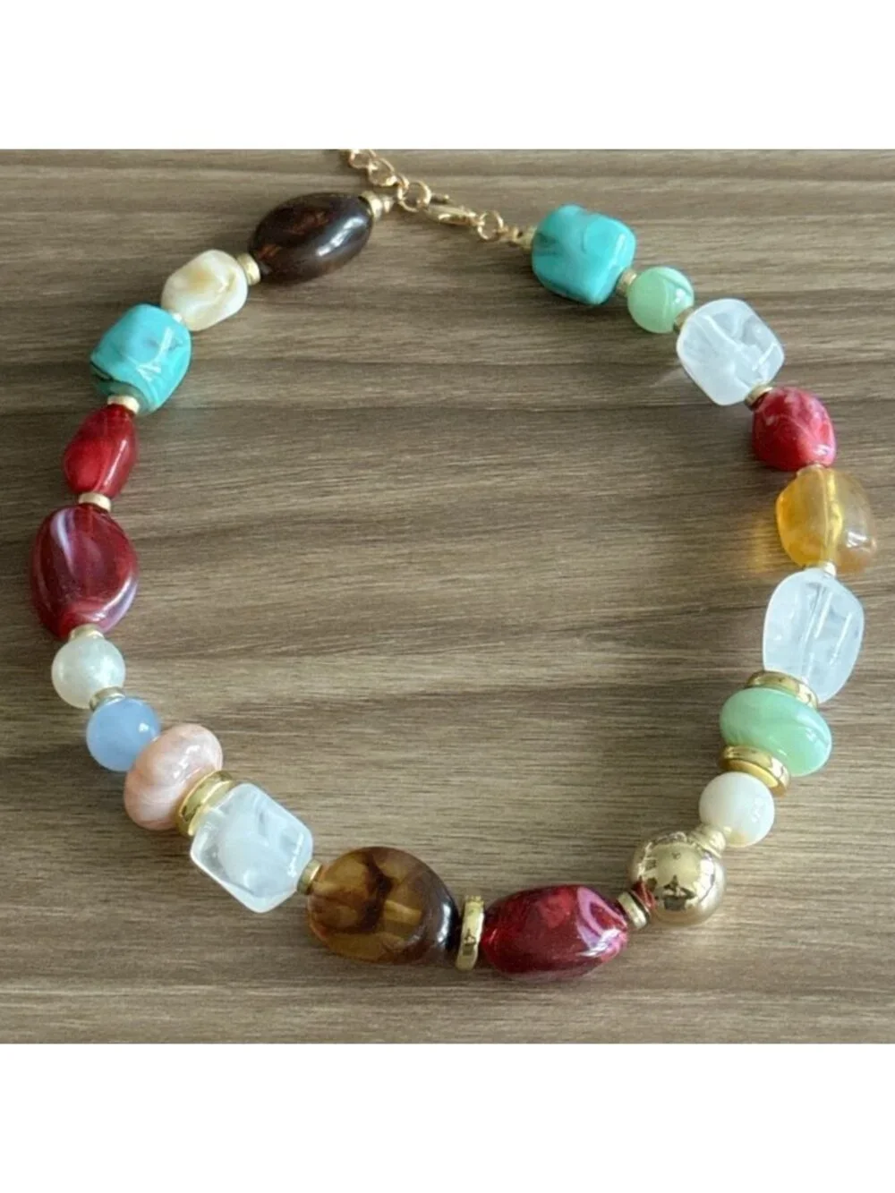Multicolor Beaded Necklace Q672